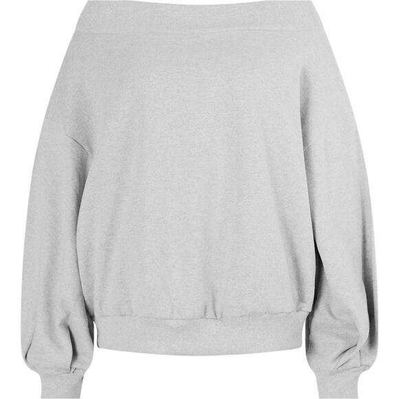 Boohoo Plus Slash Neck Balloon Sleeve Sweatshirt/jumper Size‎ 14 in Grey Nwt - Picture 4 of 7